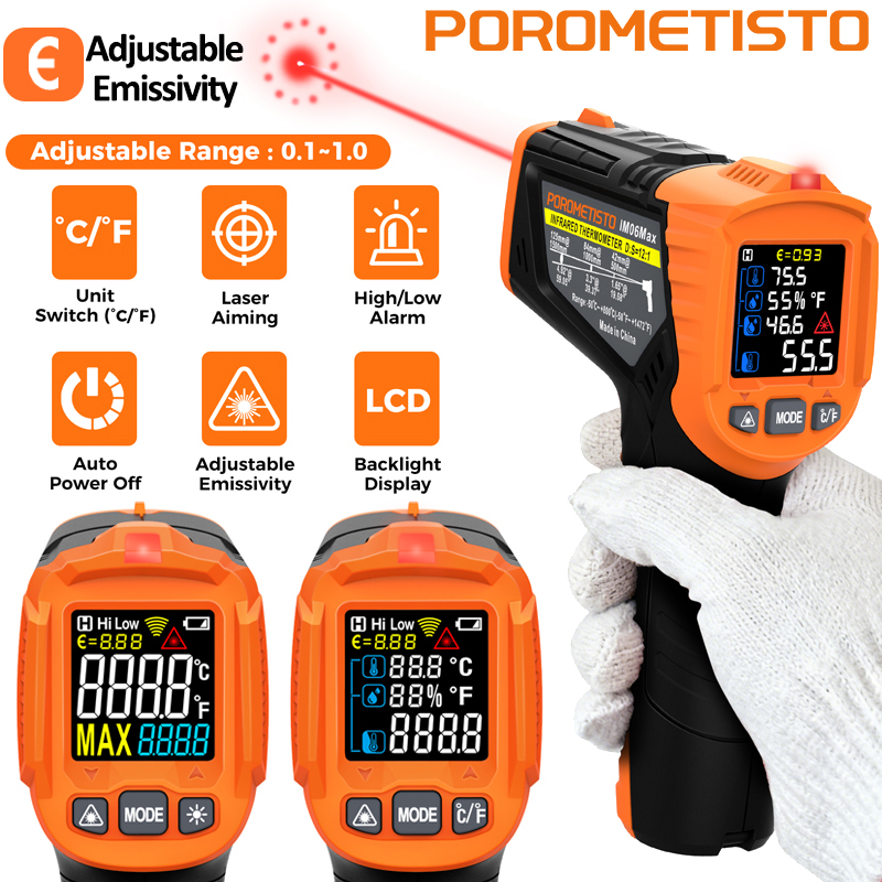 Industrial Laser Temperature - -50~380C Infrared Thermometer -50~800C Professional Digital