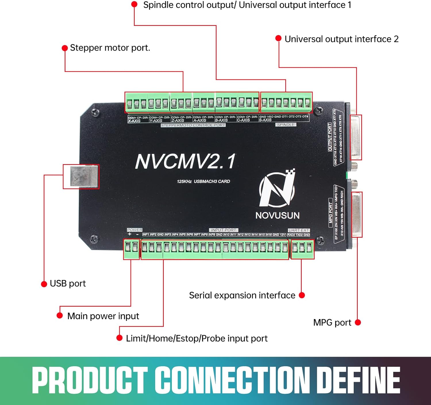 6 Axis 125KHz NVCM USB Mach3 S - Breakout Board Mach3 review and price