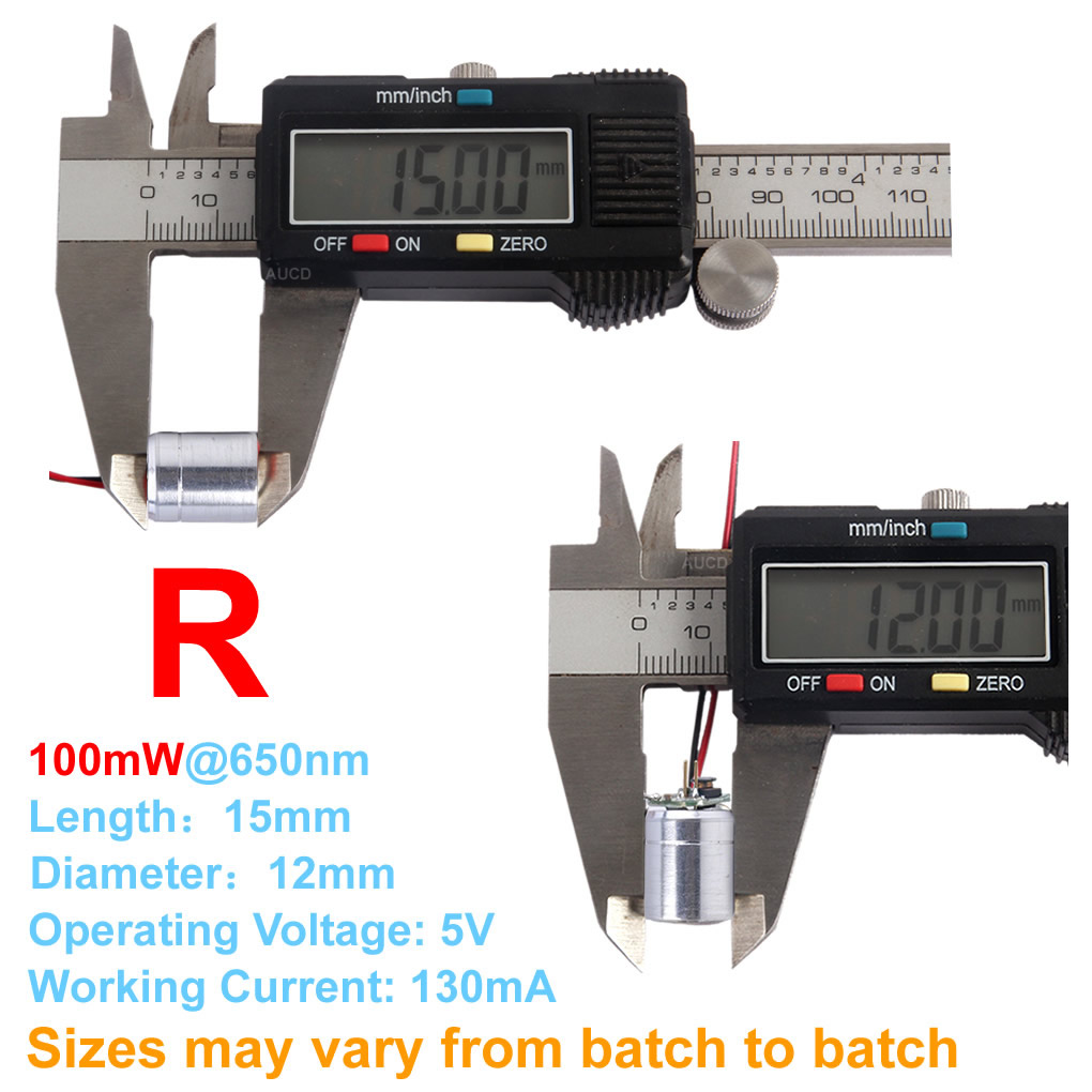 Φ12x15mm DC 5V Red-100mW Green - Diode Laser Module review and price