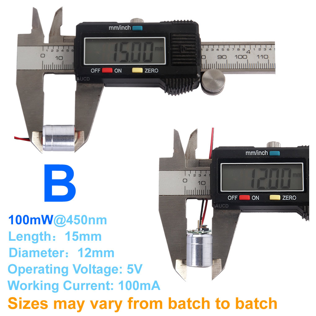 Φ12x15mm DC 5V Red-100mW Green - Diode Laser Module review and price