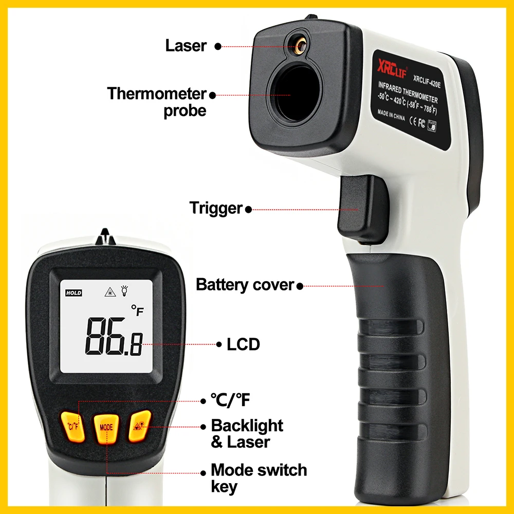 XRCLIF Infrared Thermometer No - Industrial Laser Temperature review and price