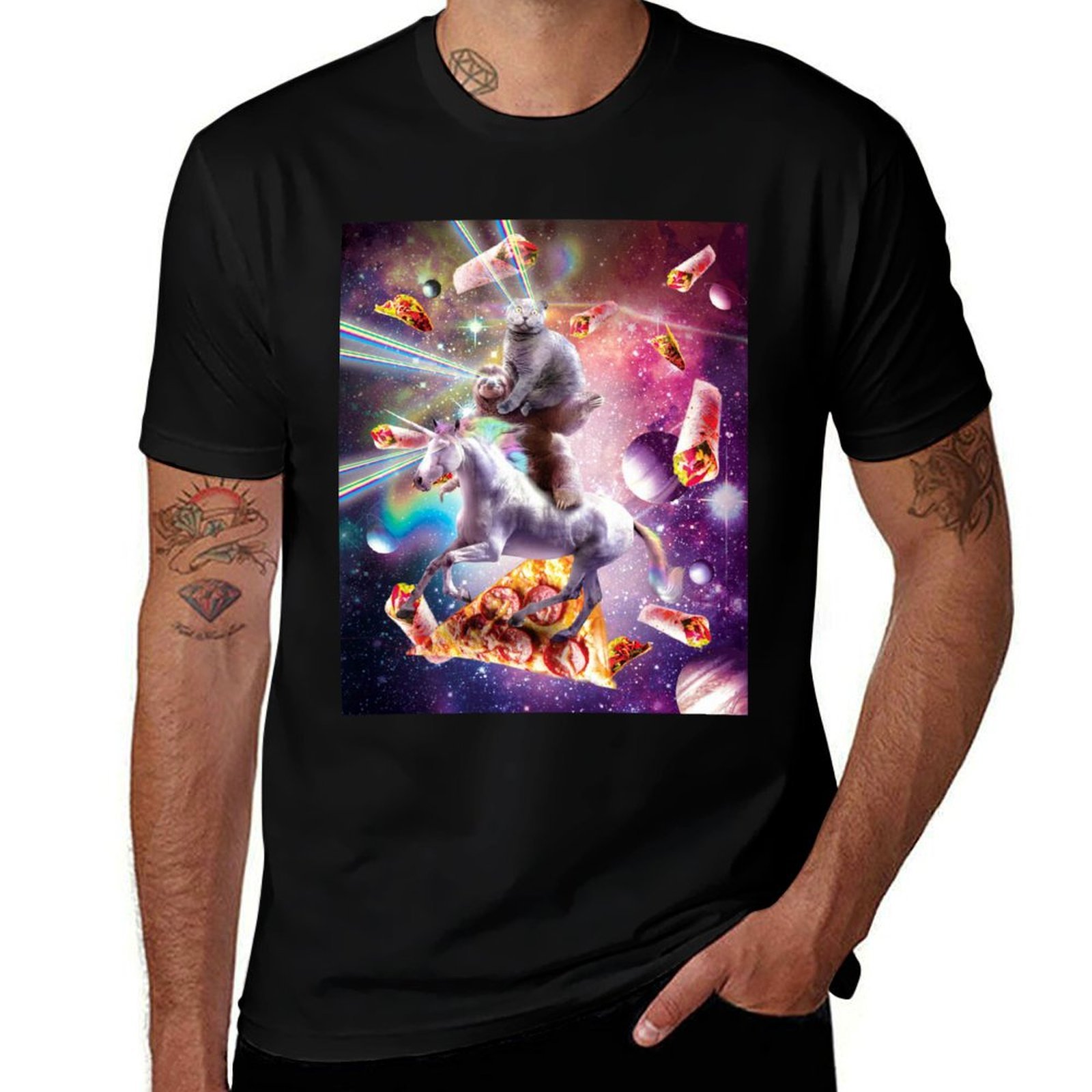 Laser Eyes Space Cat On Sloth  - Industrial Laser Printing review and price