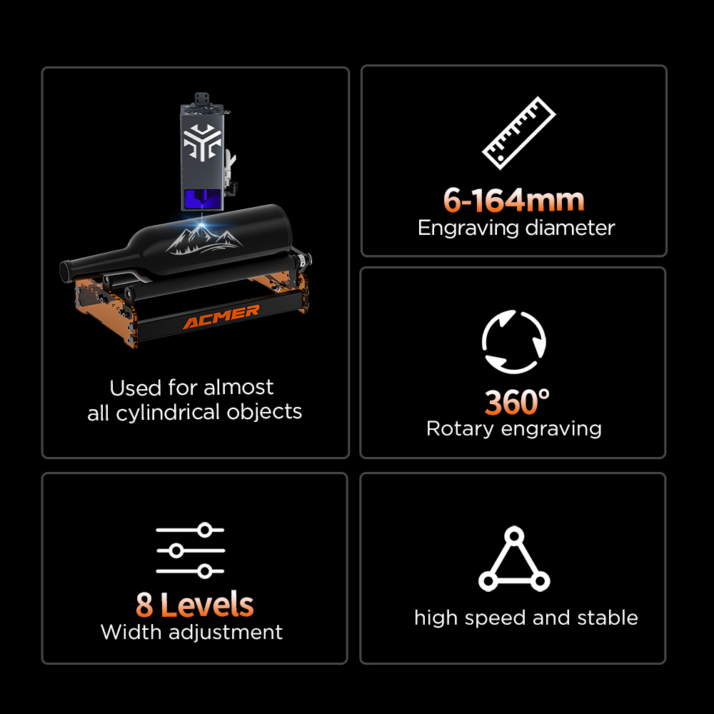 ACMER M3 Laser Rotary Roller 3 - Industrial Laser Cutter review and price