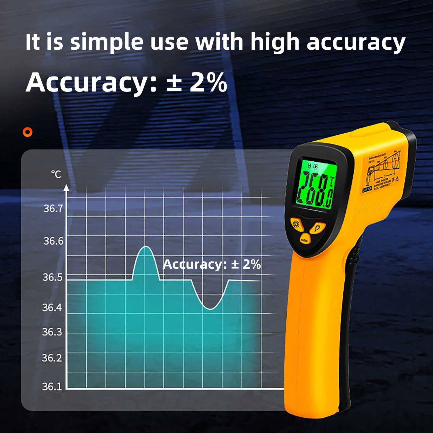 Digital Infrared Thermometer - - Industrial Laser Temperature review and price